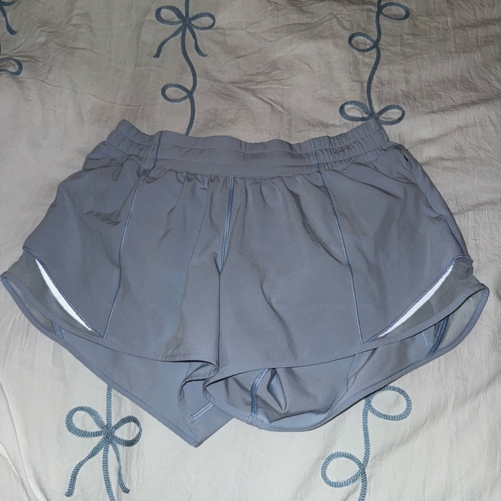 Lululemon Athletica Gray Athletic Shorts with Reflective Trim